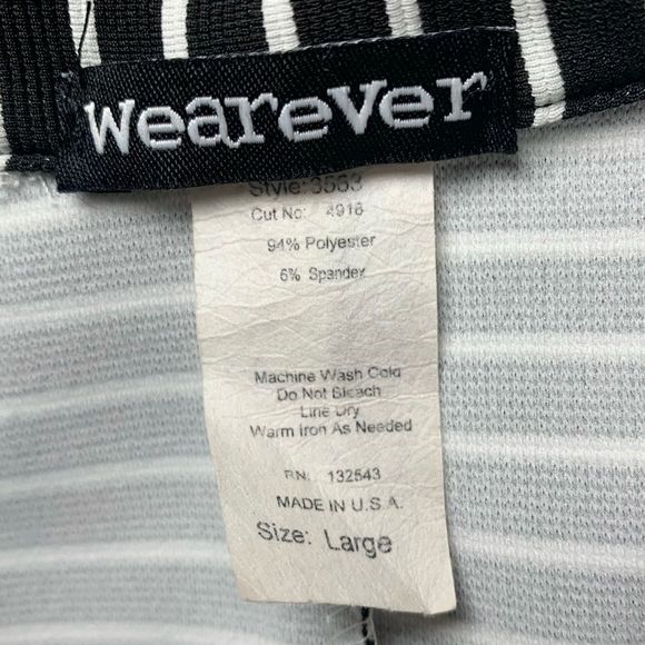 Black & White Striped Blazer with 3/4 Ruched Sleeves Large - Picture 5 of 6